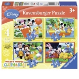 Puzzle Clubul Lui Mickey Mouse, 4 buc in Cutie, 12/16/20/24 piese