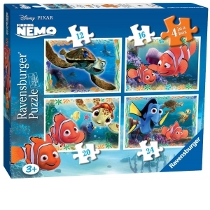Puzzle Pestisorul Nemo, 4 buc in Cutie, 12/16/20/24 piese