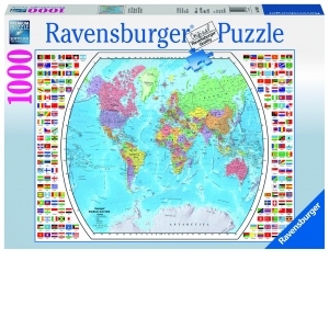 Puzzle Harta Politica A Lumii, 1000 Piese