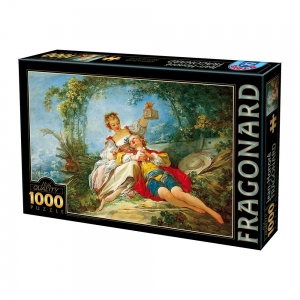 Puzzle 1000 piese Jean-Honore Fragonard - Happy Lovers / Iubiti fericiti