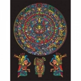 Plansa de colorat pe panza - Aztec