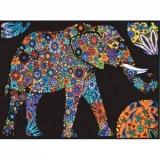 Plansa de colorat pe panza - Elefant