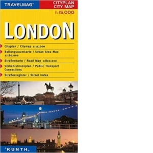 Londra - Planul orasului  (indexul strazilor, transport public)