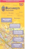 Bucuresti -  Harta rutiera si Planul orasului  (indexul strazilor, transport public)