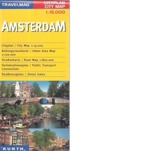 Amsterdam - Planul orasului  (indexul strazilor, transport public)