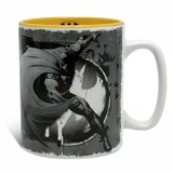 Cana Batman With Logo Grey Yellow Ceramic 460Ml