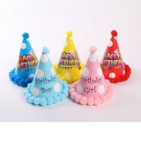 Coif mic pentru petrecere Happy Birthday (albastru)
