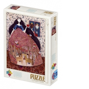 Puzzle 1000 piese Andrea Kurti - Snow White / Alba ca Zapada