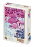 Puzzle 1000 piese Andrea Kurti - Tropical, Flamingo