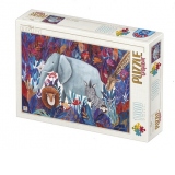 Puzzle 1000 piese Andrea Kurti - Tropical, Animale exotice