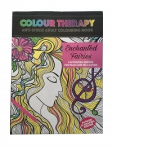 Carte antistres de colorat Enchanted Fairies, A4 64 pag