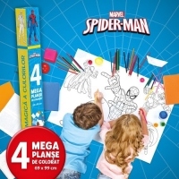 Spider-Man. Lumea magica a culorilor. 4 megaplanse de colorat. 69 x 99 cm