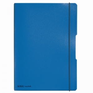 Caiet my.book flex A4, 2x40 file, dictando+patratele, albastru