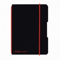 Caiet my.book flex A6, 40 file, patratele, negru