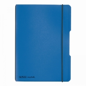 Caiet my.book flex A5, 40 file, patratele, albastru