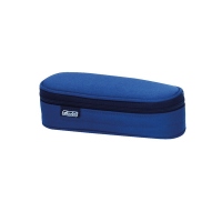 Penar tip etui oval, dimensiune 21,5 x 9 x 6 cm, culoare albastru