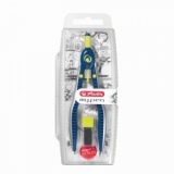 Compas my.pen cu sistem setare rapida, albastru inchis/galben