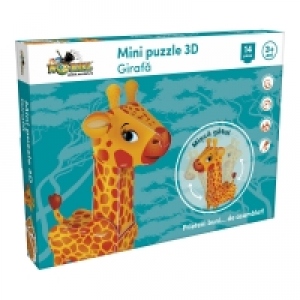 Mini Puzzle 3D Noriel - Girafa (14 piese)