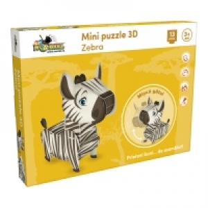 Mini Puzzle 3D Noriel - Zebra (13 piese)