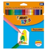 Creioane colorate 24 culori Tropicolors 2 Bic