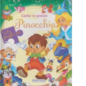 Carte cu puzzle Pinocchio (cu 6 puzzle-uri)