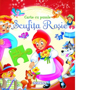 Carte cu puzzle Scufita Rosie (cu 6 puzzle-uri)