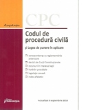 Codul de procedura civila si Legea de punere in aplicare. Actualizat 6 septembrie 2016