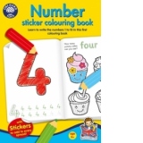 Carte de colorat cu activitati in limba engleza si abtibilduri Invata numerele Number