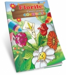 Florile - Cartea mea de colorat (format A4)