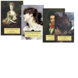 Pachet Literatura franceza 3 volume (Doamna de Monsoreau, Dama cu camelii si Contele de Monte Cristo vol 1+2)