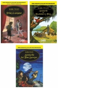 Pachet Mark Twain 3 volume: Print si cersetor, Aventurile lui Huckleberry Finn, Aventurile lui Tom Sawyer