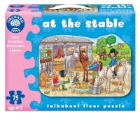 Puzzle de podea Grajdul calutilor (75 piese) AT THE STABLE