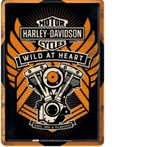 Carte postala metalica Harley-Davidson Wild at Heart