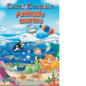 Carte de colorat - Animale marine