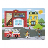 Puzzle cu sunete Brigada de pompieri Melissa and Doug