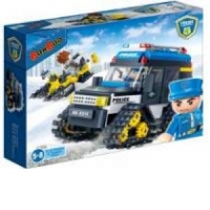 Set constructie Politie Masina si Snowmobil
