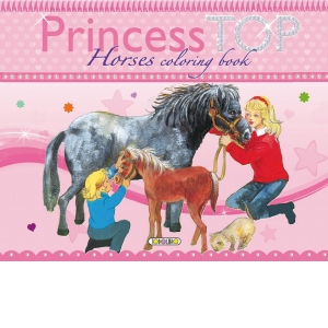 Princess Top - Horses coloring book 2