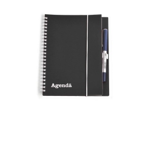 Agenda A5 Nedatata (spiralizata + roller) 200 pagini, culoare negru