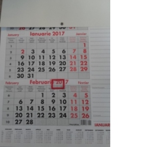 Calendar A3 Triptic cu planner 2017