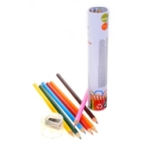 Set creioane colorate 12 bucati si ascutitoare