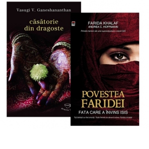 Pachet 2 carti Farida Khalaf, Andrea C. Hoffman/V.V. Ganeshnanthan - Povestea Faridei/Casatorie din dragoste