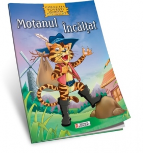 Motanul incaltat - Carte de colorat + poveste (Colectia Povesti clasice de colorat, format A4)
