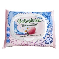 Bebelan Mini Roz Scumpie + Musetel 25buc servetele umede
