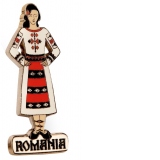 Magnet de frigider - Romania Femeie in costum popular MB075