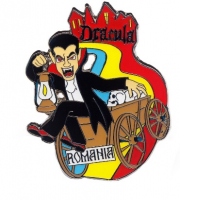 Magnet de frigider. Romania. Dracula in caruta MB 097