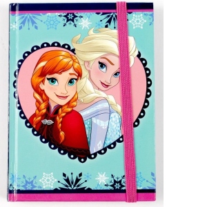 Vezi detalii pentru Carnetel Frozen Anna si Elsa medalion