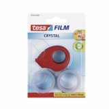 Banda adeziva Tesa Crystal, 19 mm x 10 m, 2 role cu un dispenser