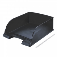 Tavita pentru documente Leitz Plus jumbo, plastic, neagra