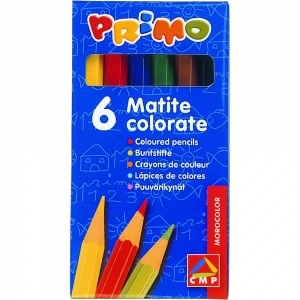 Creioane colorate Morocolor, 6 culori/cutie