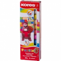 Plastilina Kores, 20 g/culoare, 10 culori/cutie